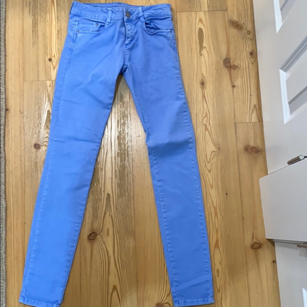 Zara sky blue skinny jeans size 24